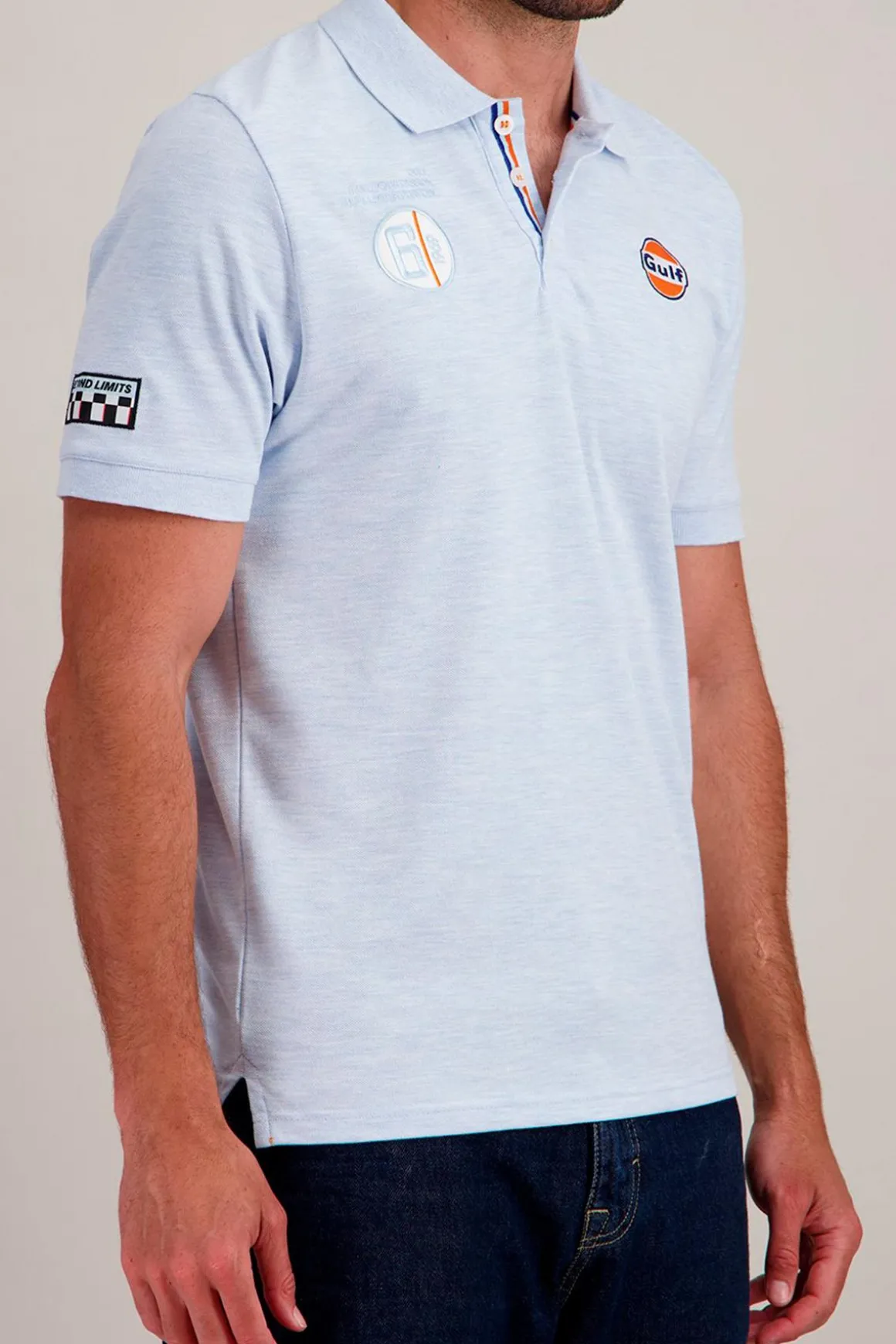 Polo Homme Gulf Polo Gulf Pom06-025 Light Blue