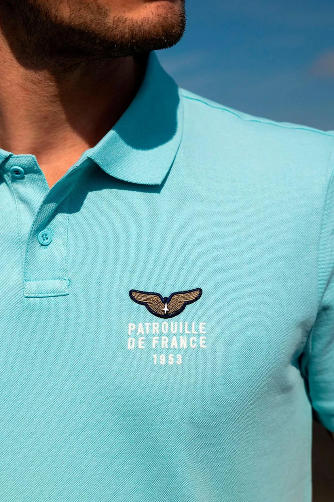 Polo Homme Patrouille De France First Club Sky Blue