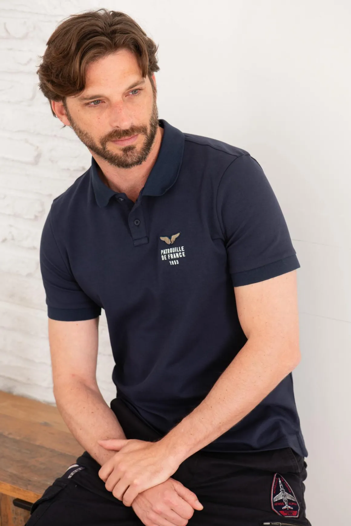 Polo Homme Patrouille De France First Club Navy Blue