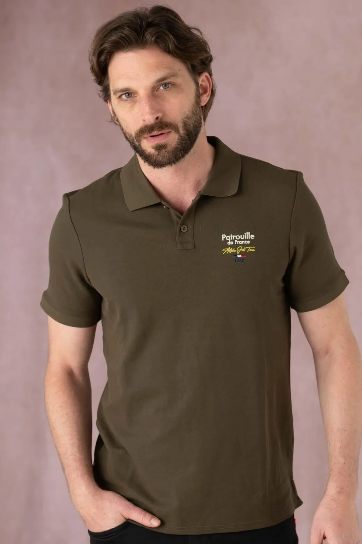 Polo Homme Patrouille De France Racing High Khaki