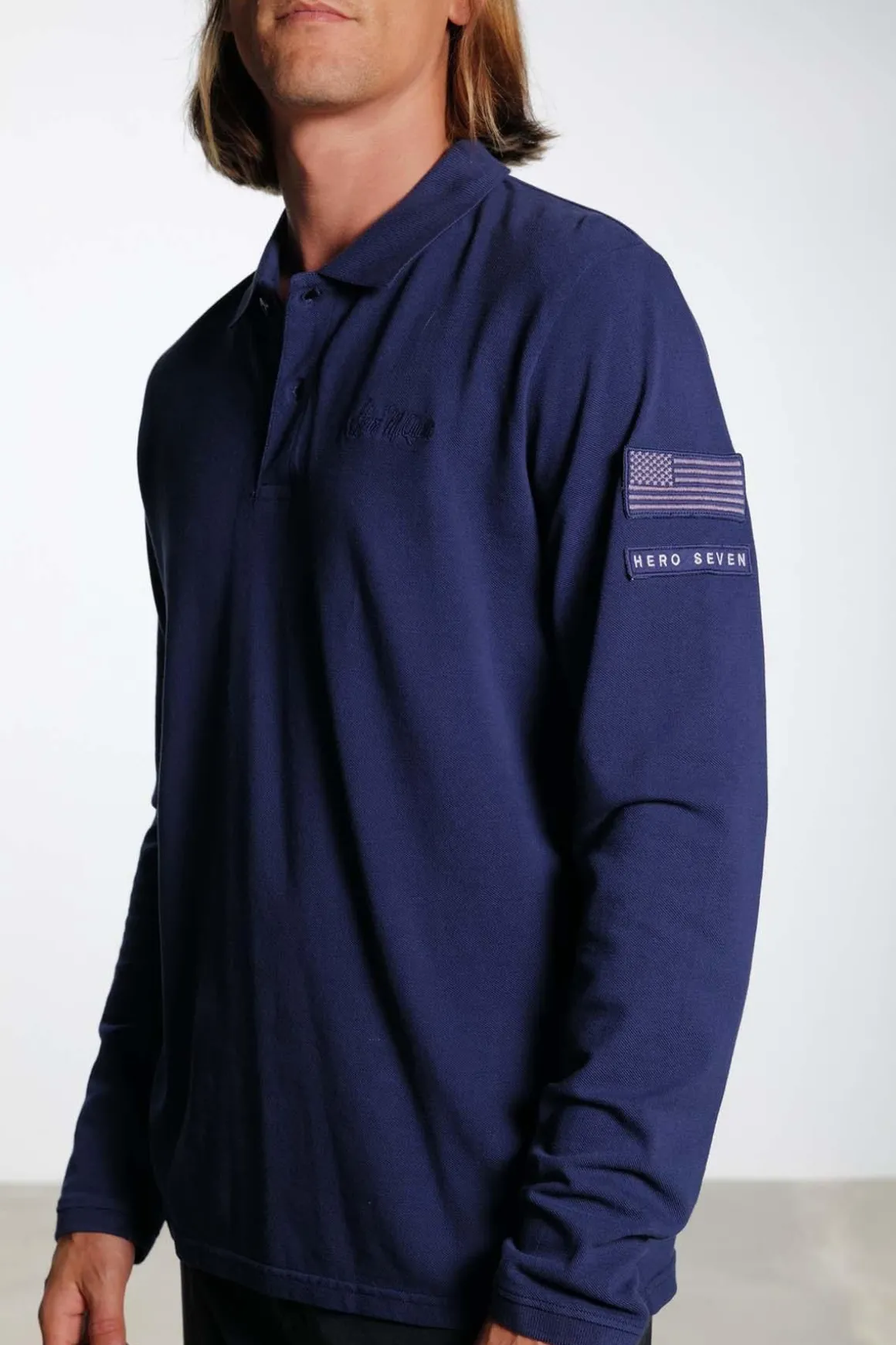 Polo Homme Steve Mcqueen Chain Polo Ls Dark Blue