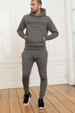 Pull/Sweatshirt Homme Helvetica Mountain Pioneers Laun Dark Grey