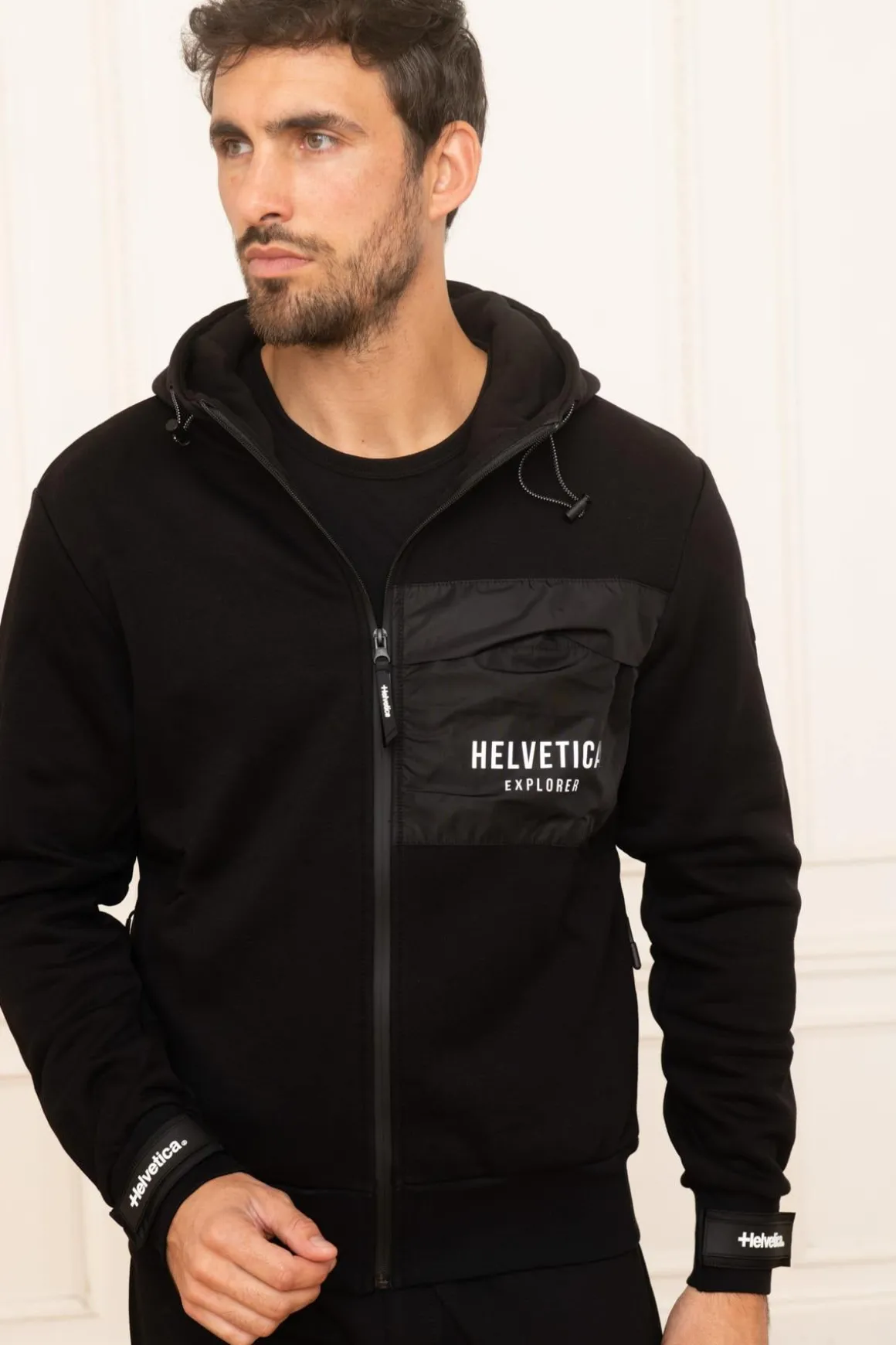 Pull/Sweatshirt Homme Helvetica Mountain Pioneers Manday Black