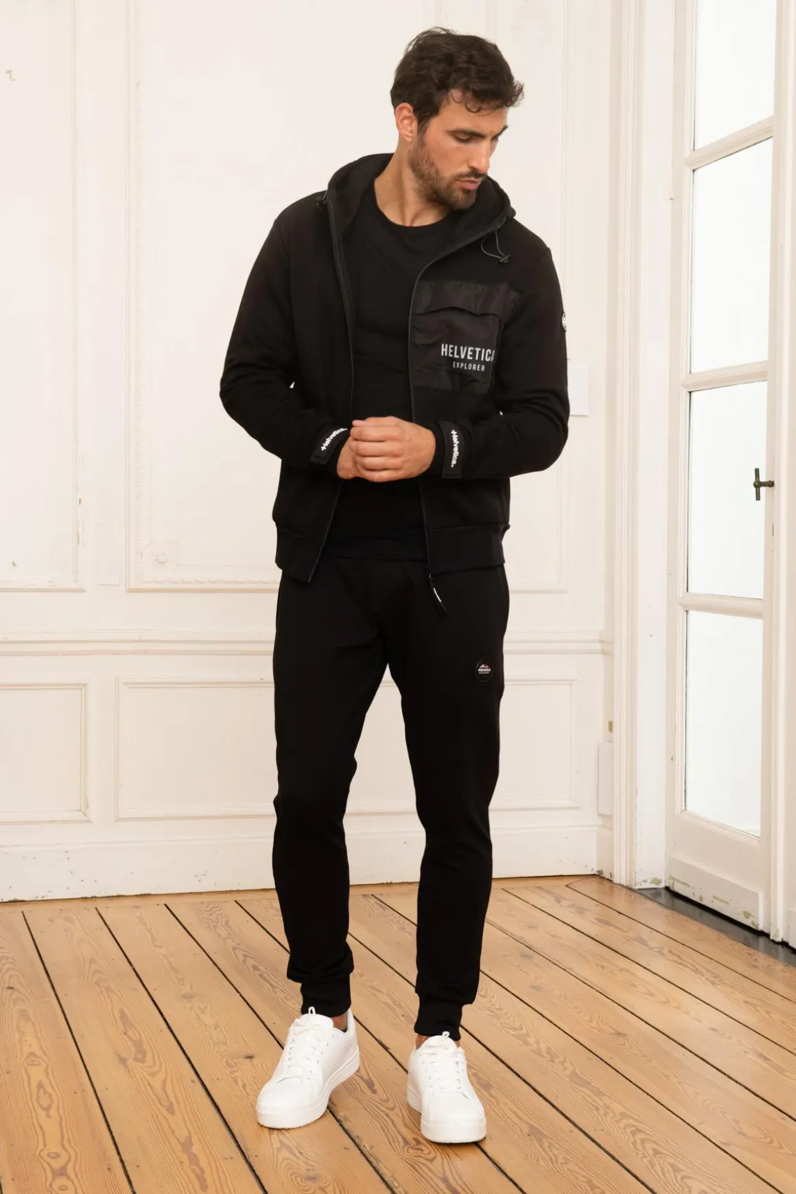 Pull/Sweatshirt Homme Helvetica Mountain Pioneers Manday Black