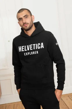 Pull/Sweatshirt Homme Helvetica Mountain Pioneers Laun Black