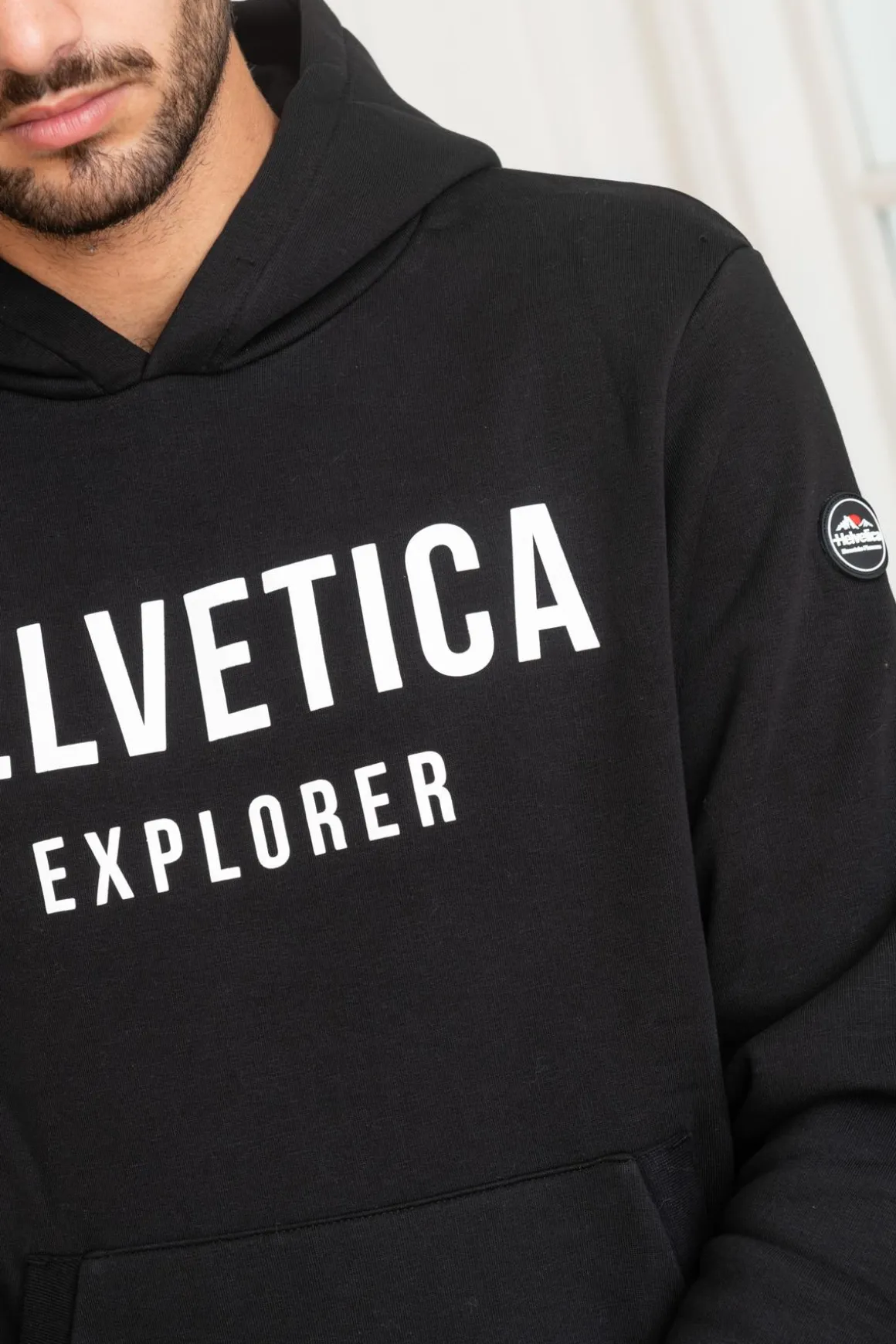 Pull/Sweatshirt Homme Helvetica Mountain Pioneers Laun Black