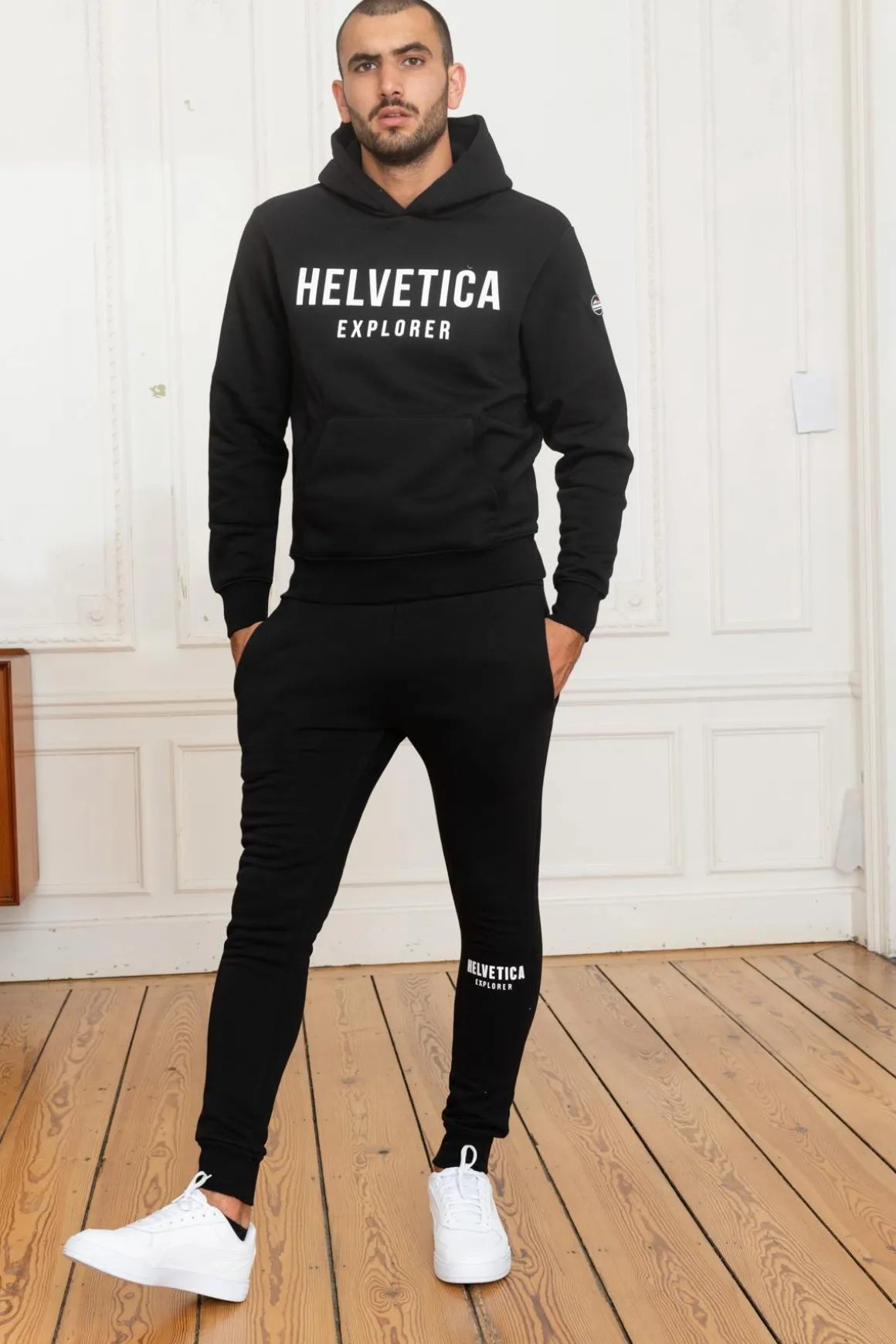 Pull/Sweatshirt Homme Helvetica Mountain Pioneers Laun Black