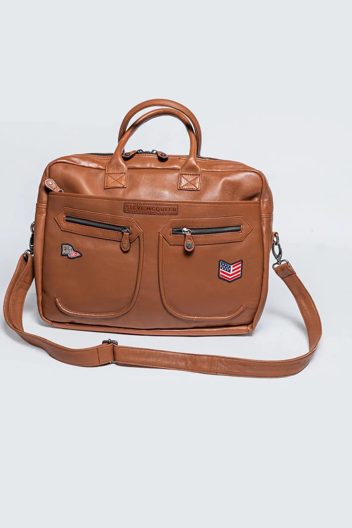 Sacs Homme Steve Mcqueen Terrance Messenger Tobacco