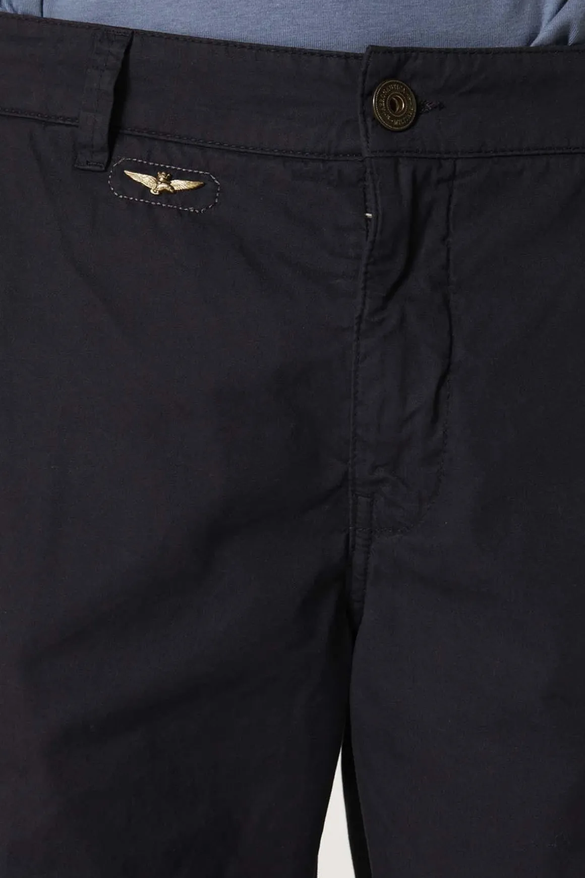 Short Homme Aeronautica Militare 231Be066Ct1122 08312 Blue Black