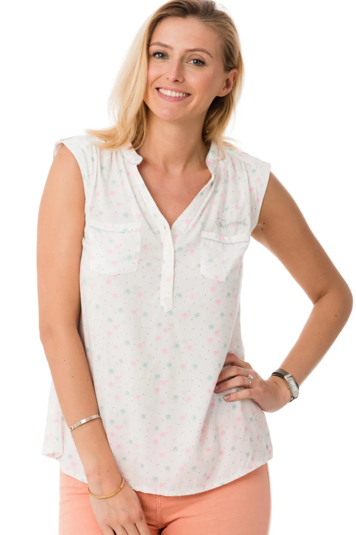 Tee Shirt Femme Kaporal Nilou Optical White