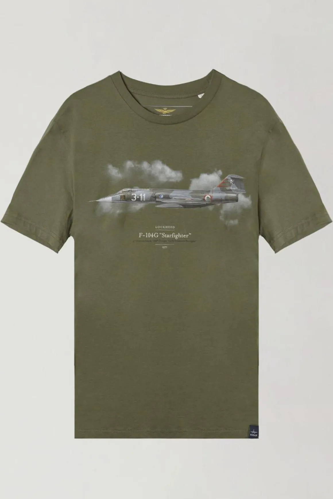 Tee Shirt Homme Aeronautica Militare Ts2254J607 39291 Verde Oscuro