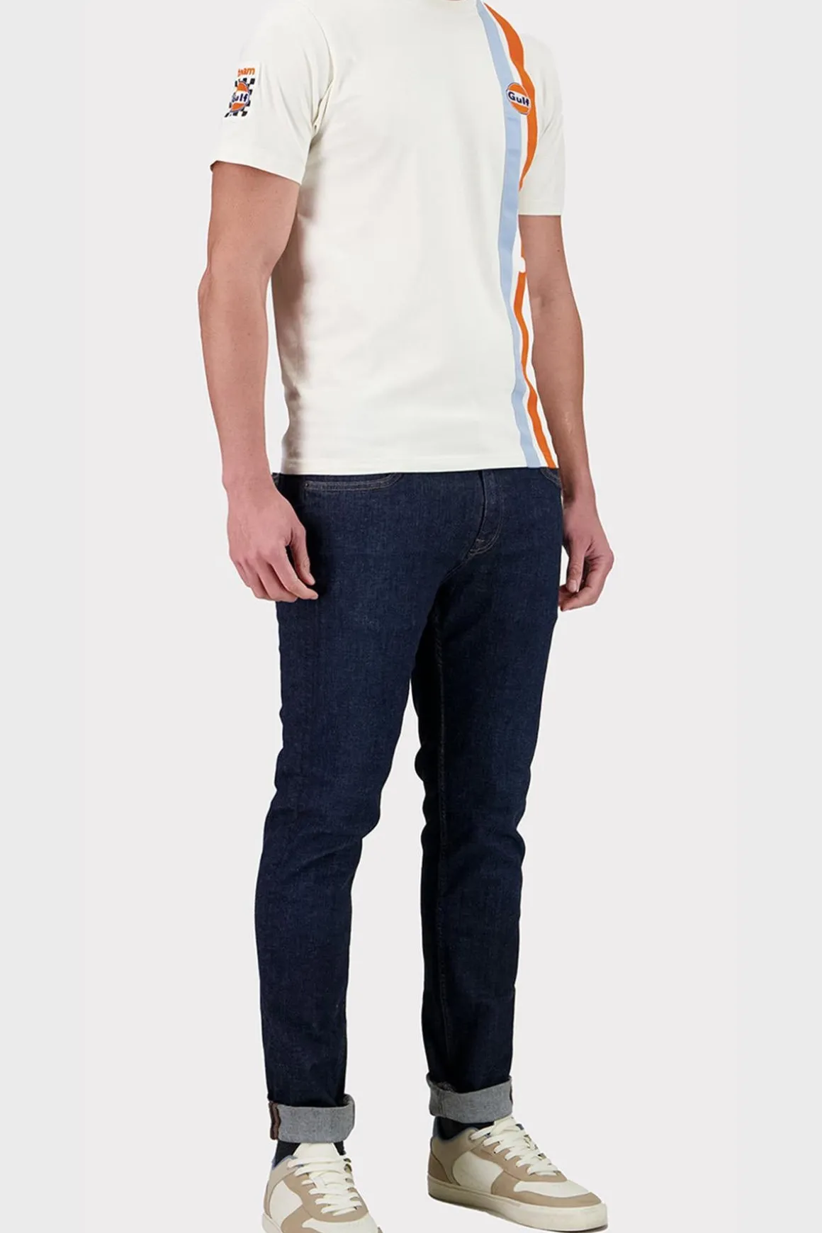 Tee Shirt Homme Gulf Tee Shirt Tsm03-003 Ecru