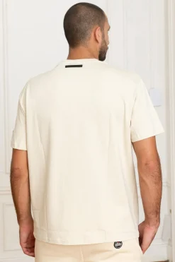Tee Shirt Homme Helvetica Mountain Pioneers Barwin Cream