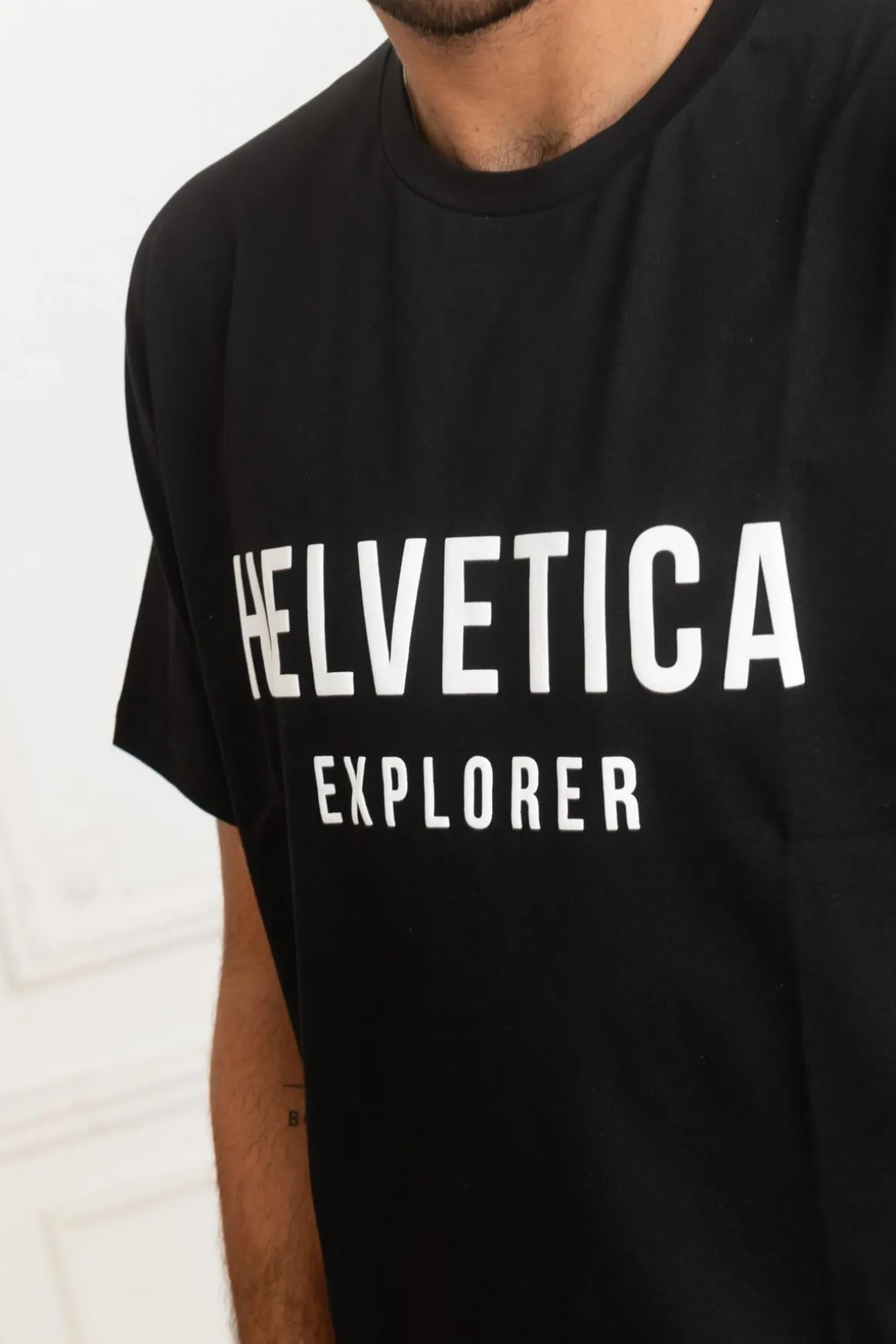 Tee Shirt Homme Helvetica Mountain Pioneers Barwin Black