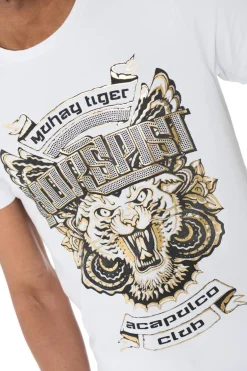 Tee Shirt Homme Horspist Dallas M500 White Gold