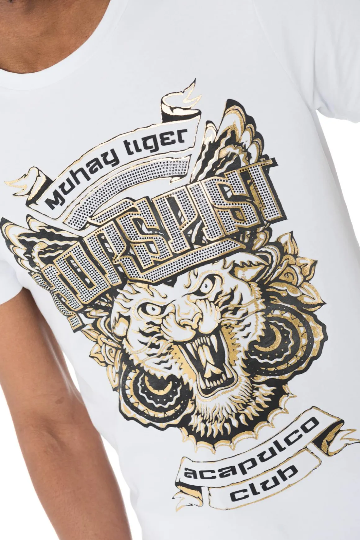 Tee Shirt Homme Horspist Dallas M500 White Gold