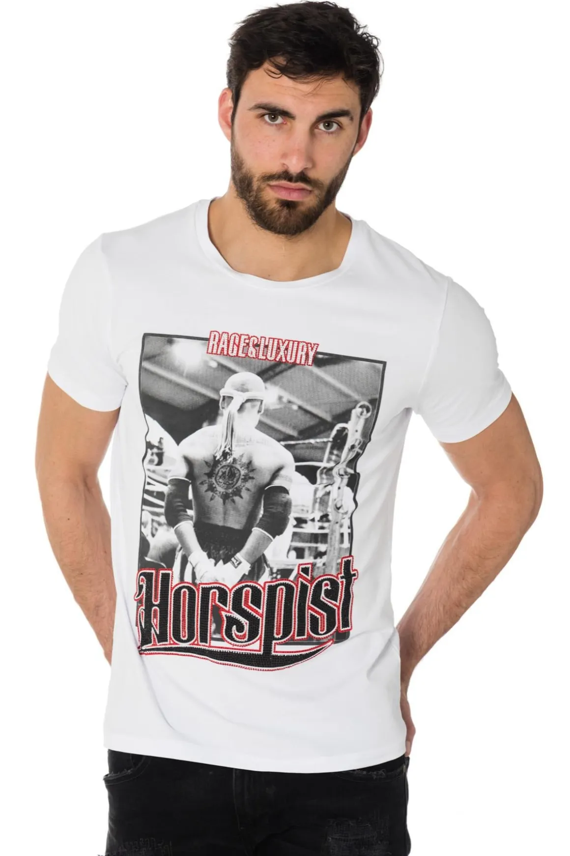Tee Shirt Homme Horspist Jordan M500 White/Red