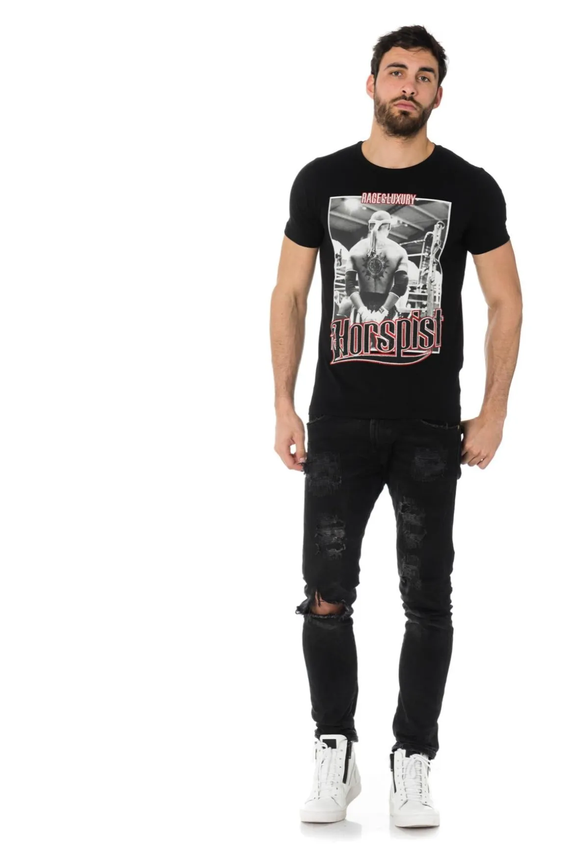 Tee Shirt Homme Horspist Jordan M500 Black/Red