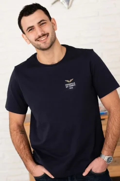 Tee Shirt Homme Patrouille De France Wing Olyh Navy Blue