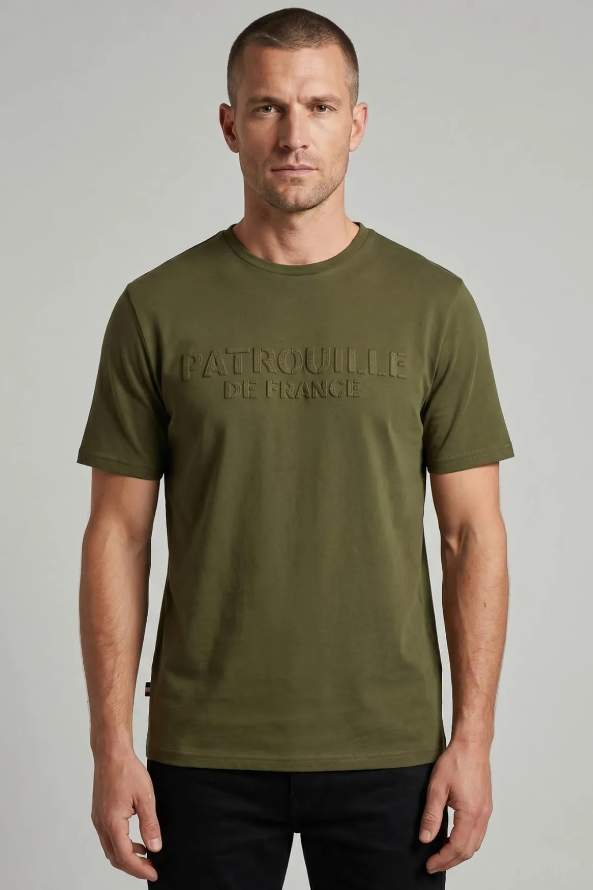 Tee Shirt Homme Patrouille De France Serval Saphir Light Kaki