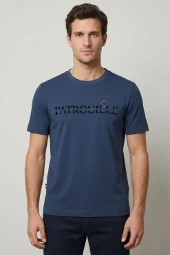 Tee Shirt Homme Patrouille De France Patrouille Saphir Bleu Ocean