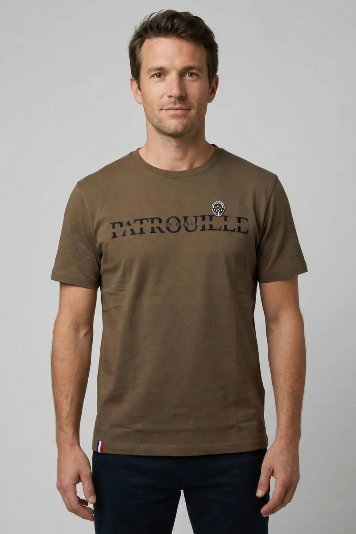 Tee Shirt Homme Patrouille De France Patrouille Saphir Light Kaki