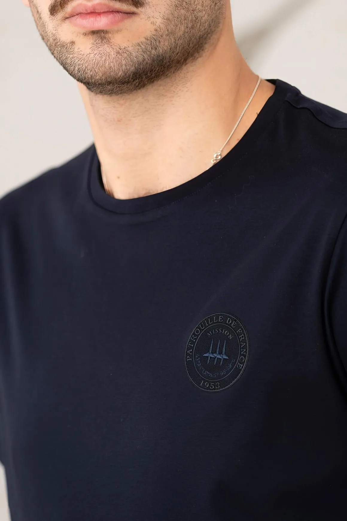 Tee Shirt Homme Patrouille De France Terra Mercerise Navy Blue