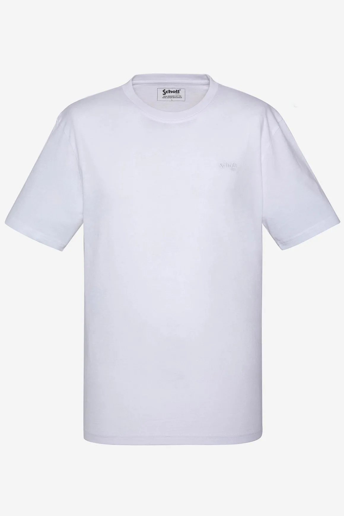 Tee Shirt Homme Schott Tsbase01 White / White