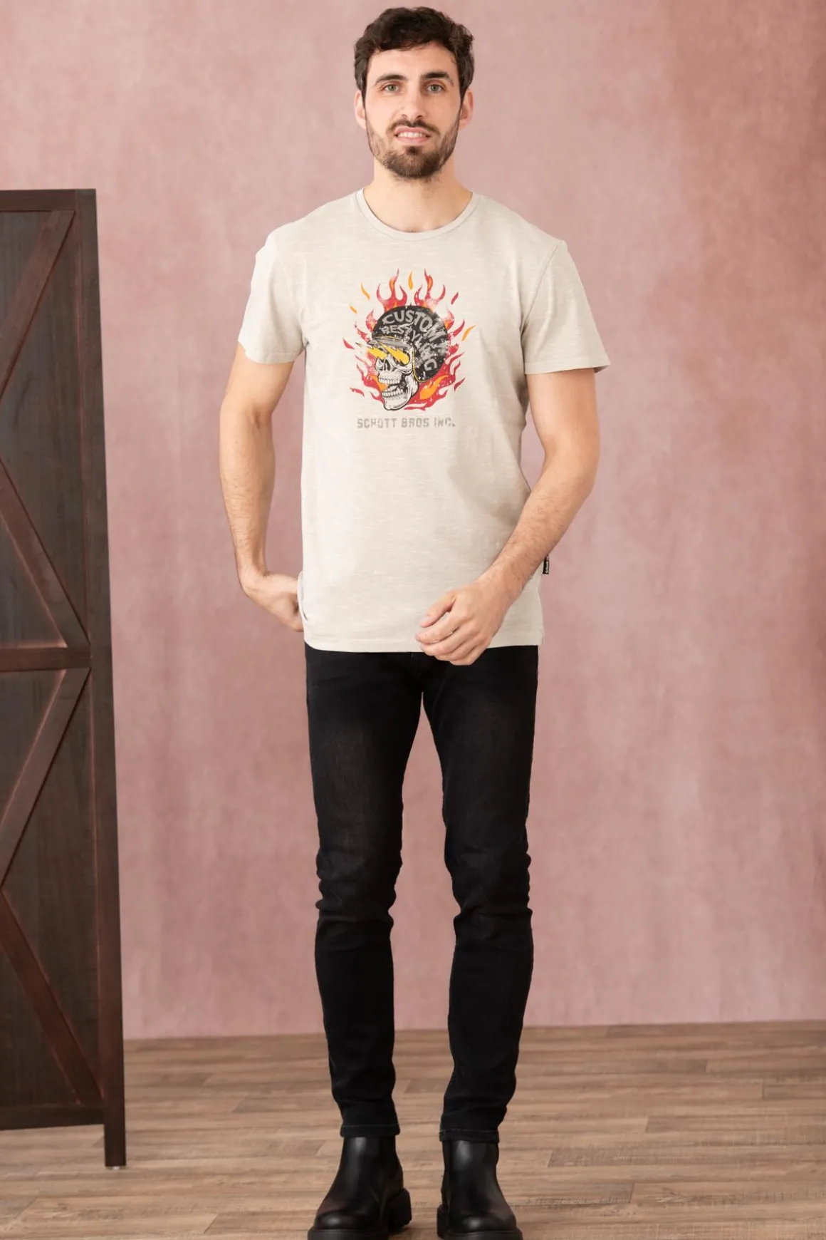 Tee Shirt Homme Schott Tselis Ciment