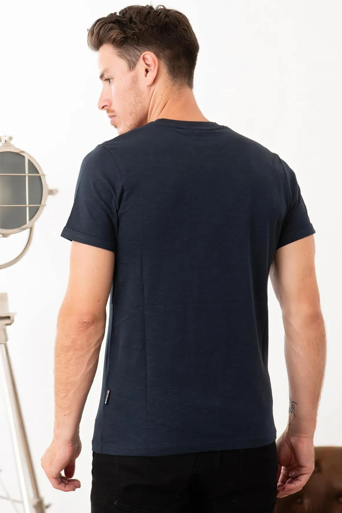 Tee Shirt Homme Schott Tskea1 Navy