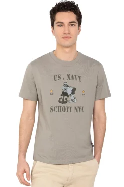 Tee Shirt Homme Schott Tsparksley Ciment
