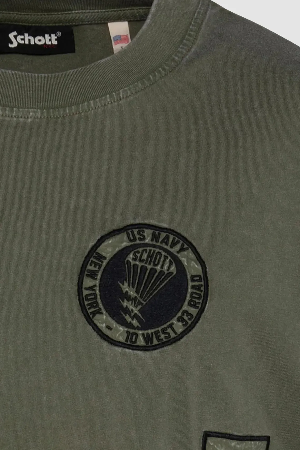Tee Shirt Homme Schott Tstanner Kaki