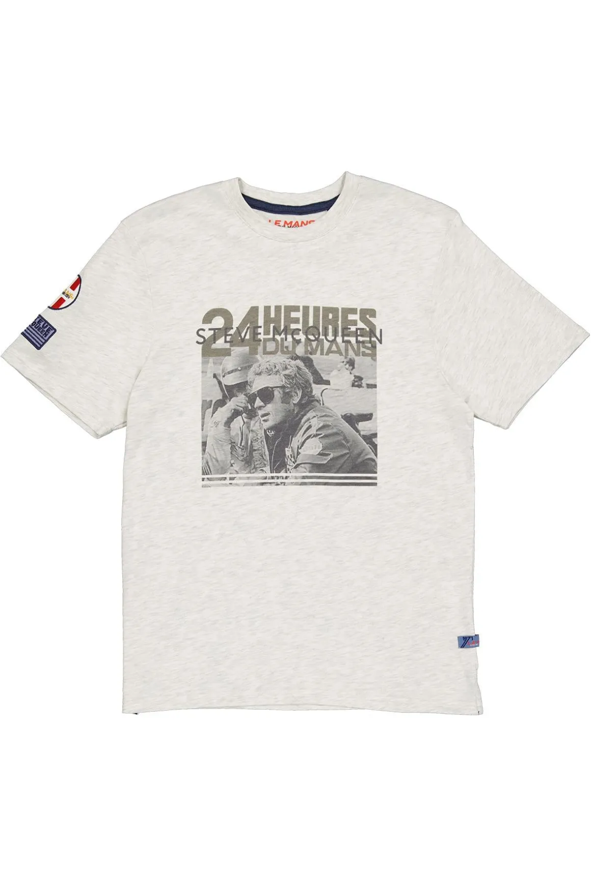 Tee Shirt Homme Steve Mcqueen Tee Shirt Steve Mcqueen Tsm14-002 Heather Ecru
