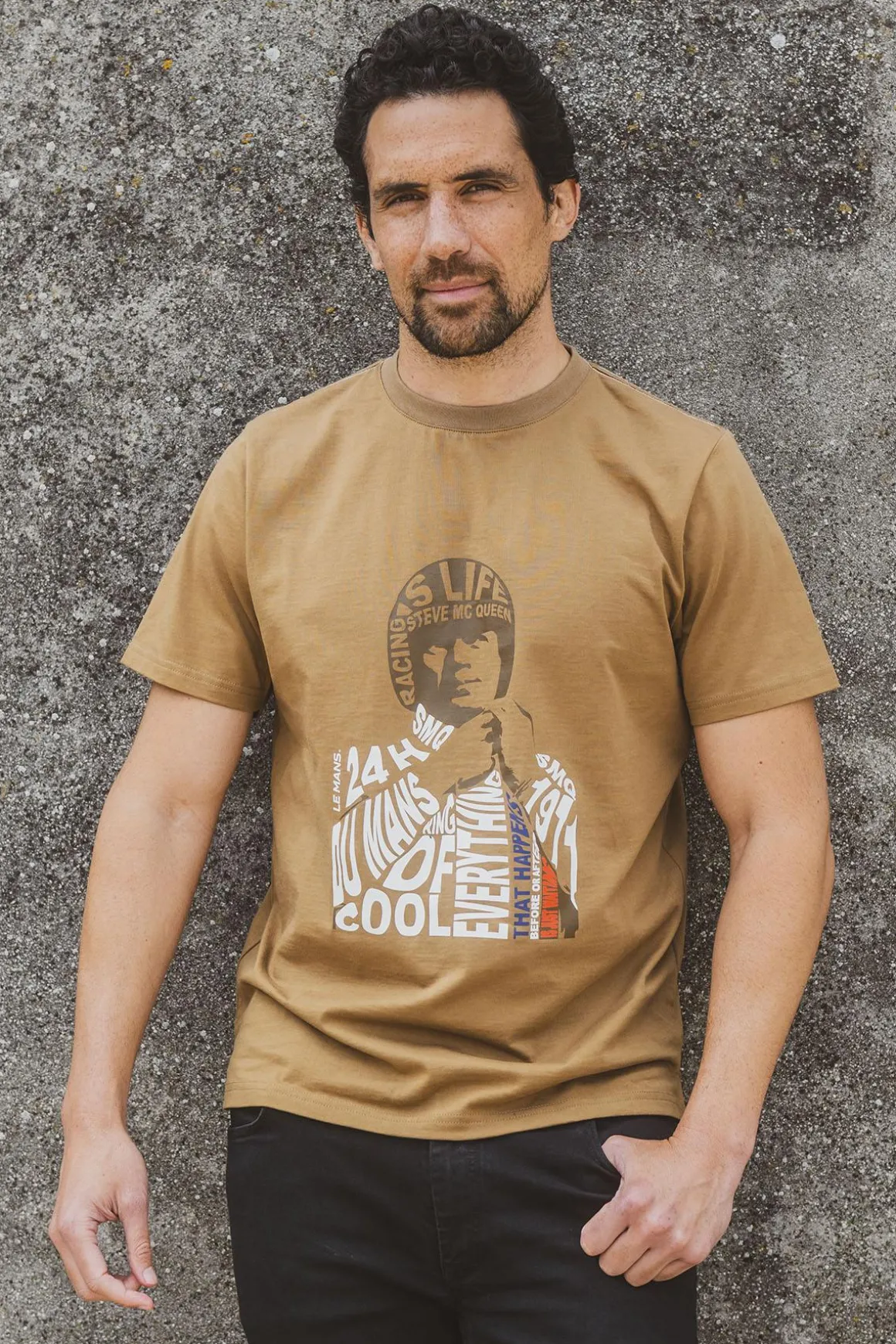 Tee Shirt Homme Steve Mcqueen Tee Shirt Tsm06-103 Tobacco
