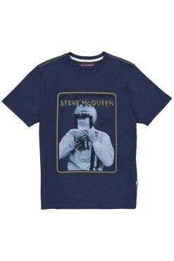 Tee Shirt Homme Steve Mcqueen Tee Shirt Tsm01-120 Dark Indigo
