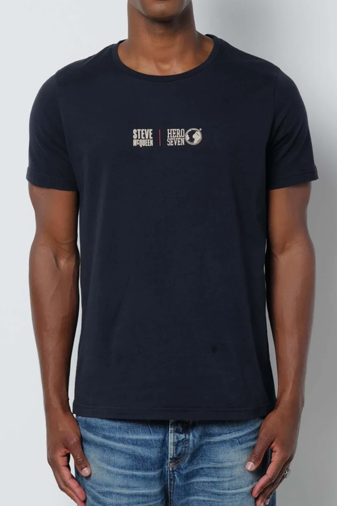 Tee Shirt Homme Steve Mcqueen Face To Face Dark Blue H22106