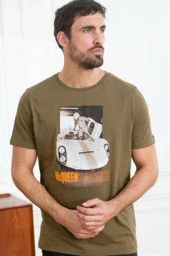 Tee Shirt Homme Steve Mcqueen Machine Kaki Shadow