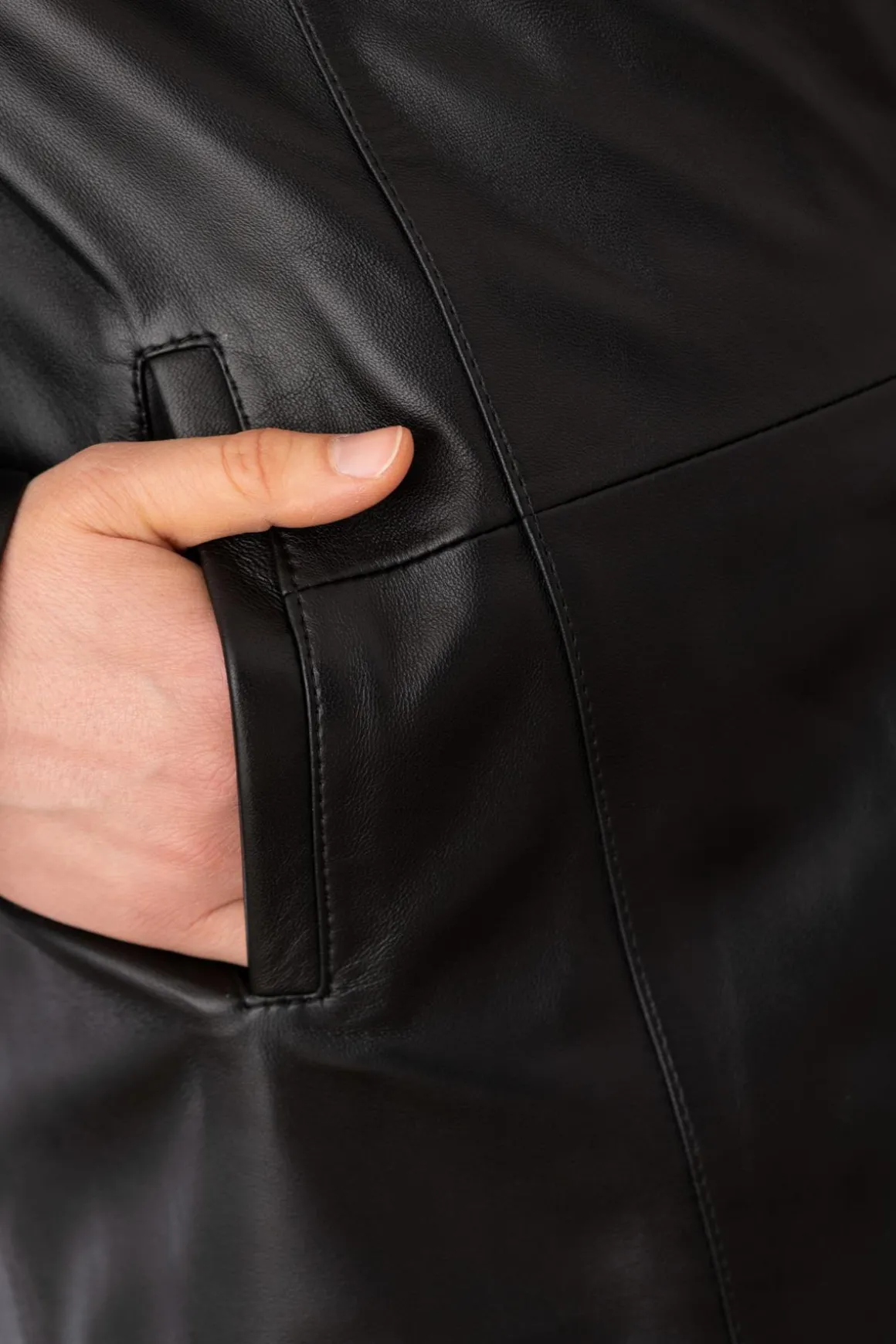 Veste Femme Cityzen Elisabeth Agneau Perle Noir