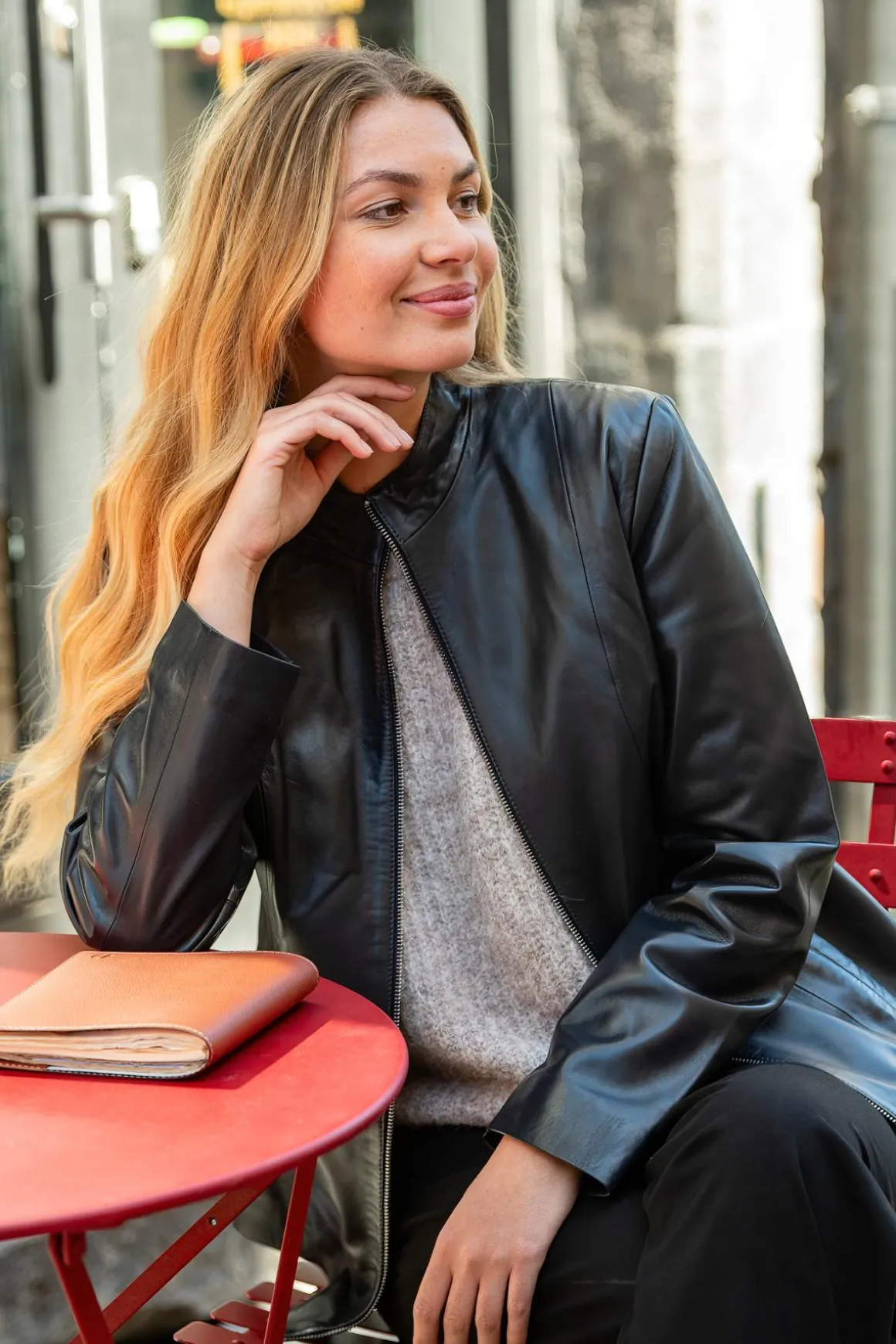 Veste Femme Cityzen Irina Agneau Perle Marine