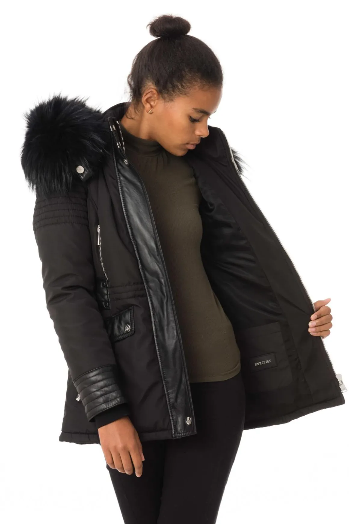 Veste Femme Horspist New Mandala Noir Col Noir