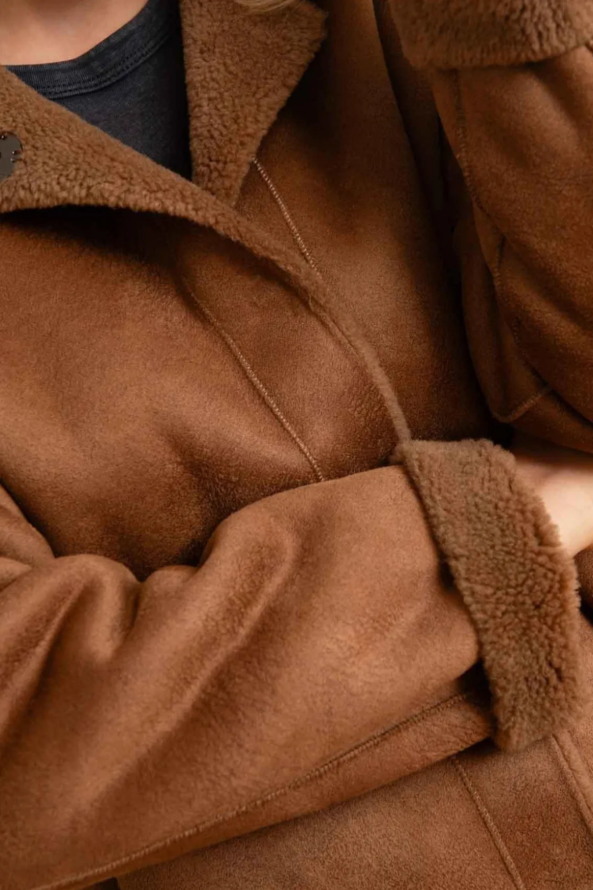 Veste Femme Oakwood Victoria Fur Wool Cognac 507