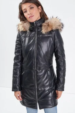 Veste Femme Rose Garden Anouk Hood Lamb Orion Black