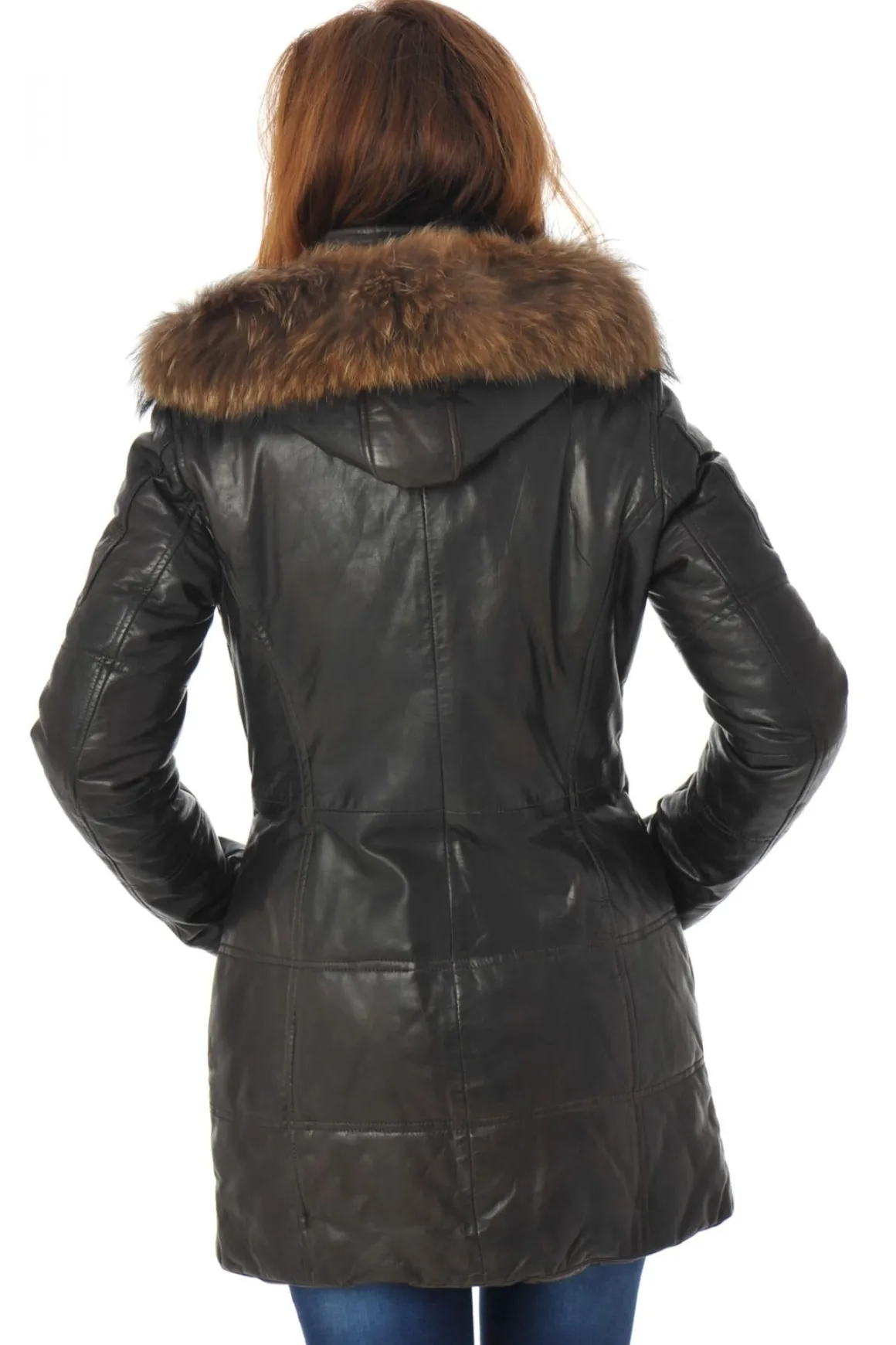 Veste Femme Rose Garden Apene Fur Sheep Aosta Reddish Brown Fourrure Fauve