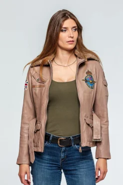 Veste Femme Royal Air Force Spitfire Raf Beige