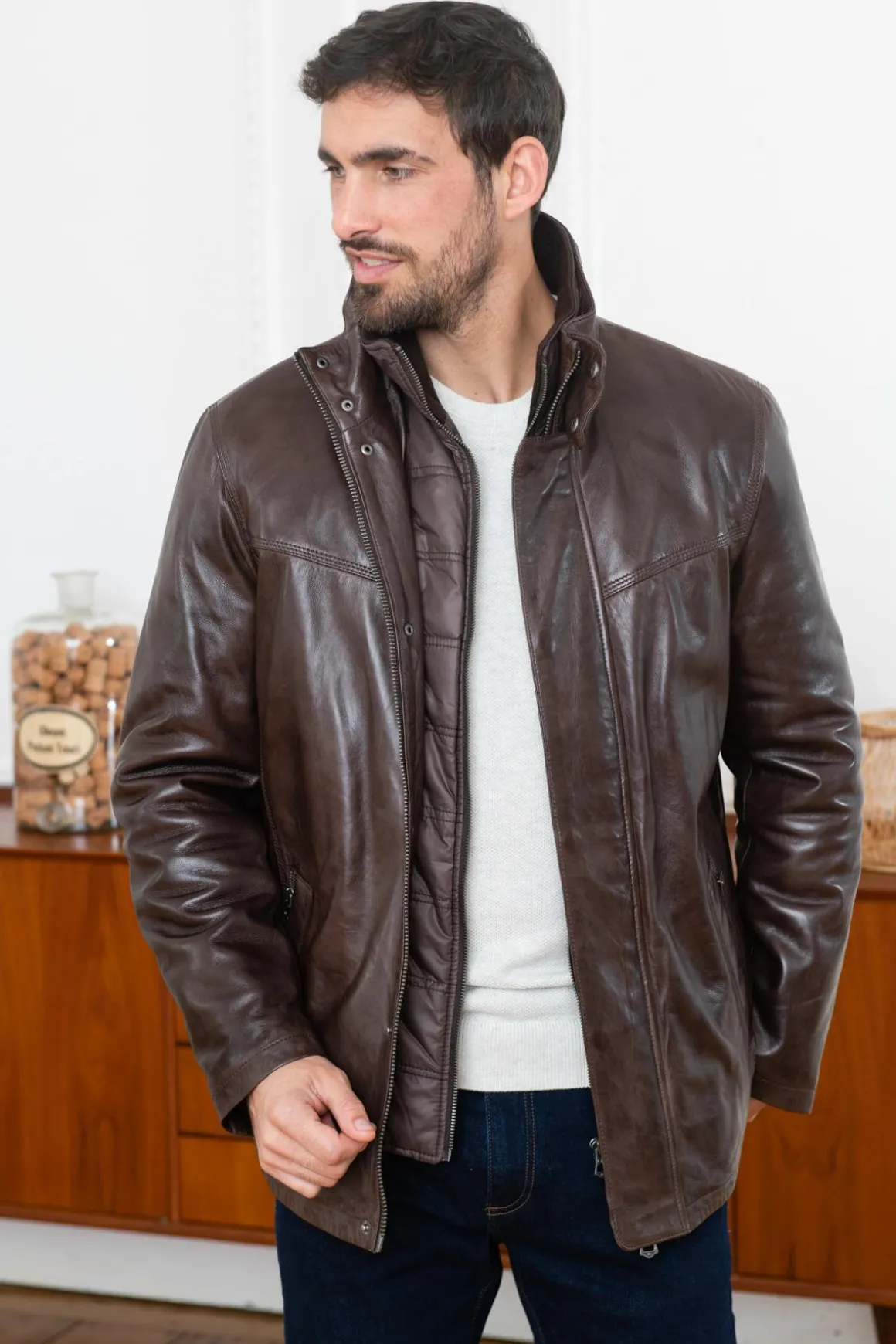 Veste Homme Daytona Darwin Ic Lamb Zenith Brown