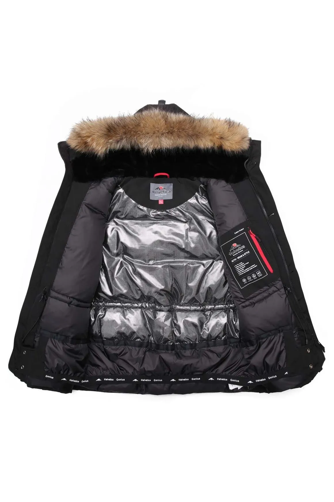 Veste Homme Helvetica Mountain Pioneers Ontario Men Raccoon Edition Black
