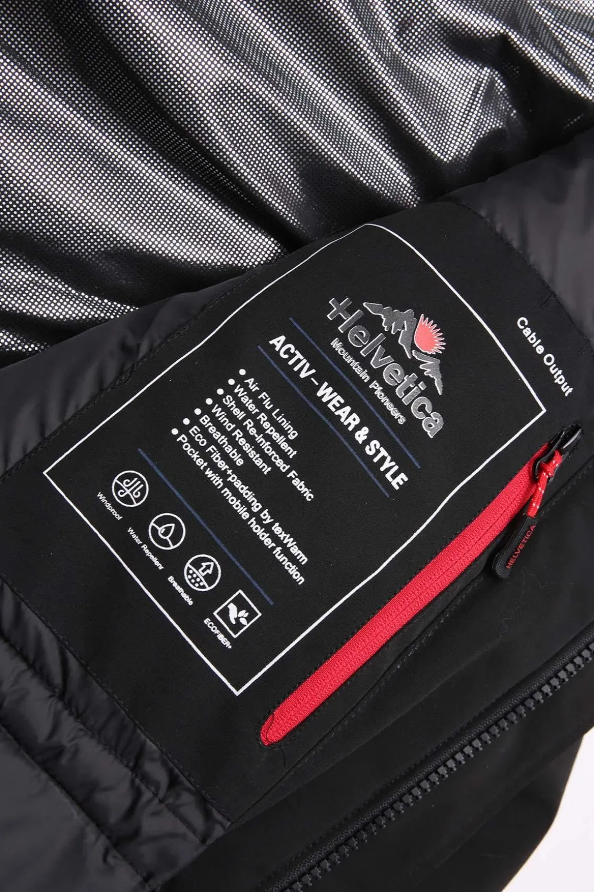 Veste Homme Helvetica Mountain Pioneers Ontario Men Raccoon Edition Black