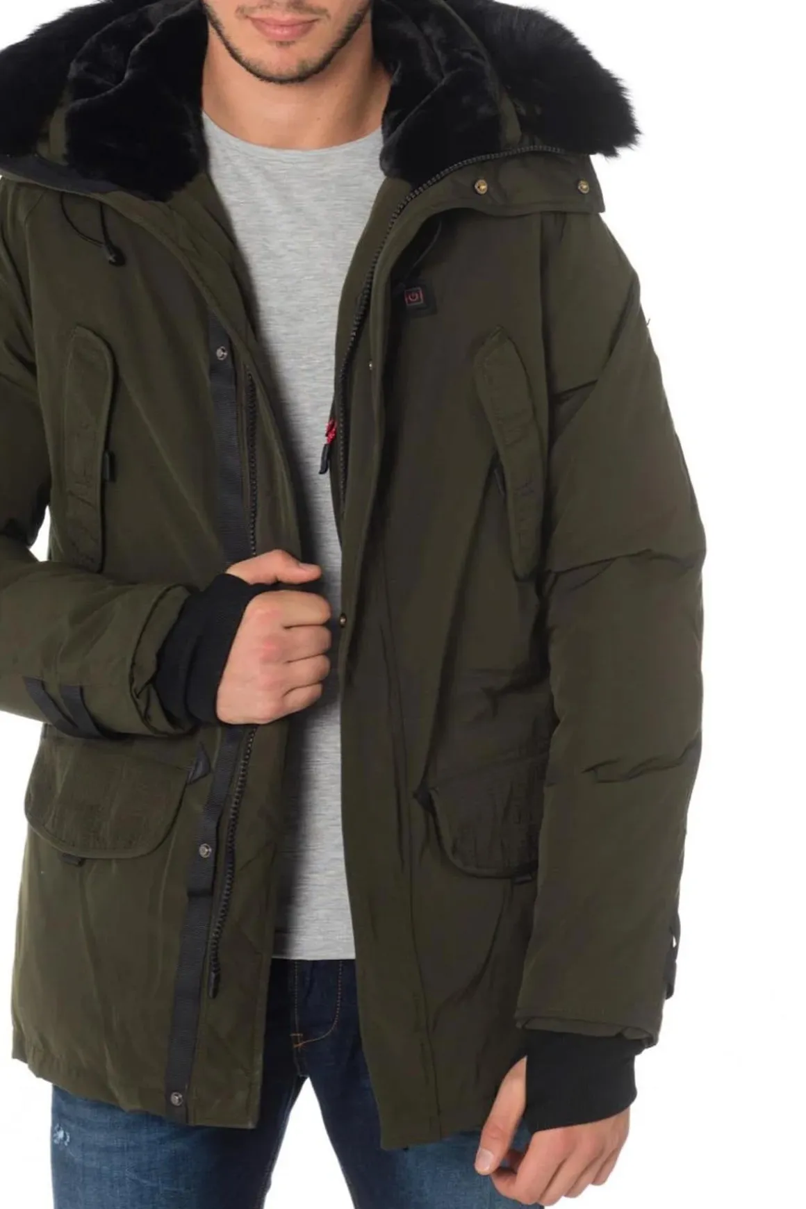 Veste Homme Helvetica Mountain Pioneers Expedition Men Ewarm Dark Edition Kaki