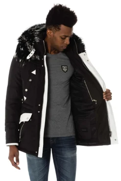 Veste Homme Horspist Boss Noir Blanc Col Silver