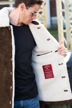 Veste Homme Iron & Resin Caravan Buffalo Suede Jacket Brown
